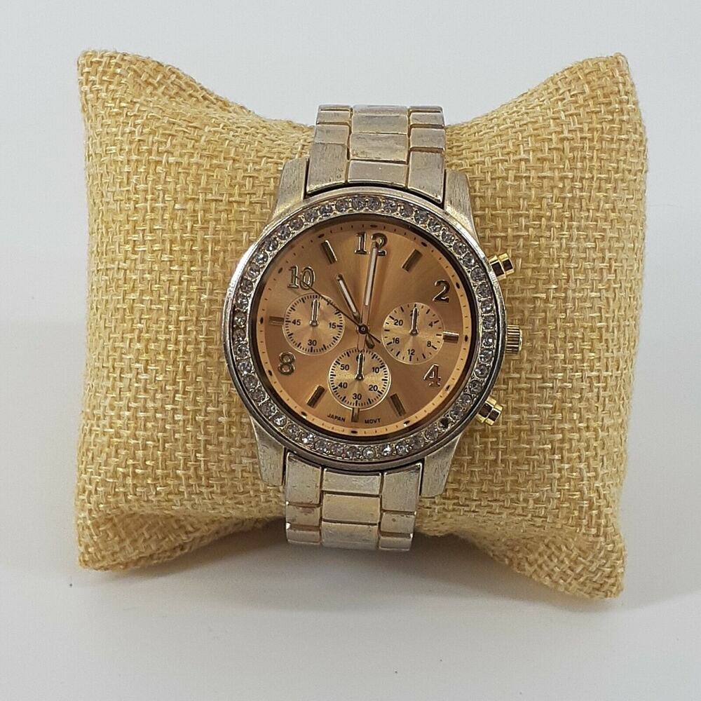 ZWX Rhinestone Women's Wristwatch Gold Tone Watch Japan Movement Casual Business